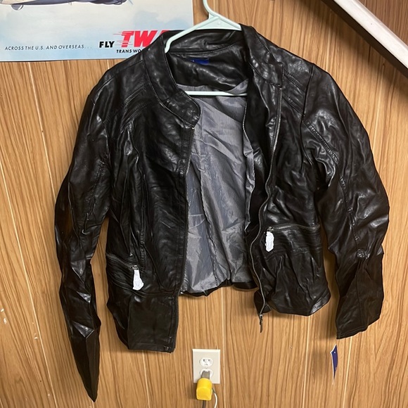 Apt. 9 Jackets & Blazers - Black fleather jacket